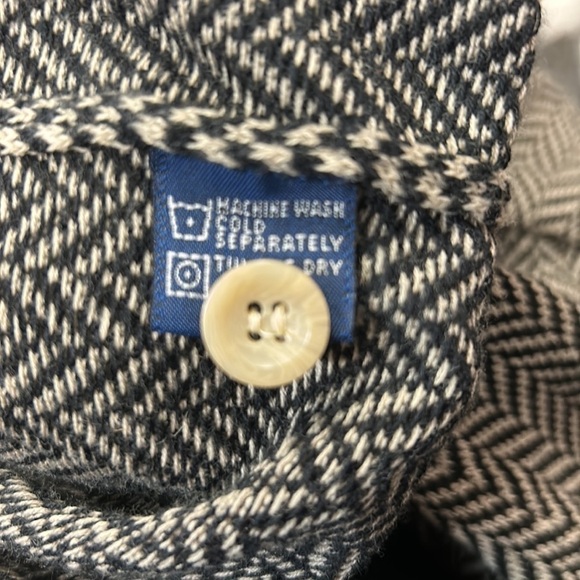 Pebble Beach Herringbone V-Neck Sweater Vest Knit Button Front. Size XL - Picture 5 of 5